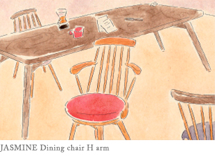 JASMINE Dining chair H arm